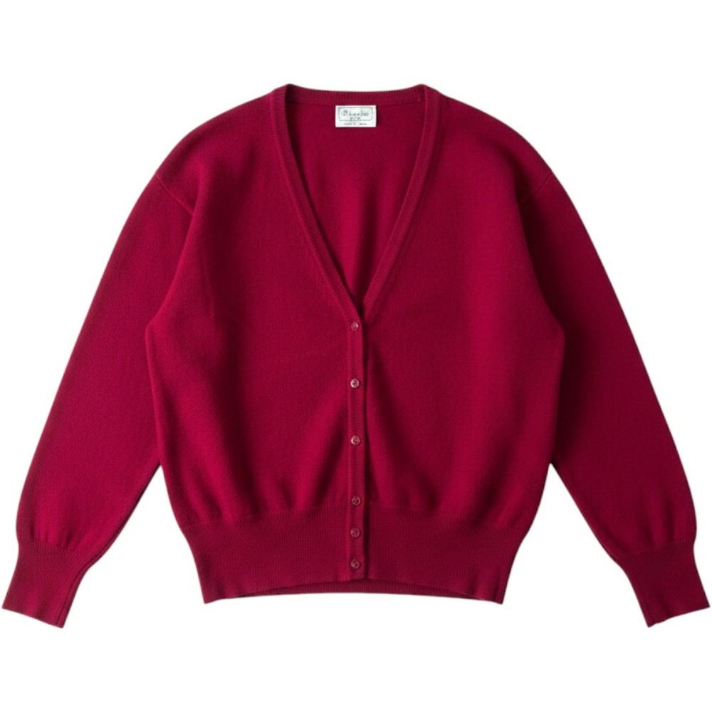 Vintage Benetton Pink Wool Angora V-Neck Cardigan Made in Italy Size 46  Retro